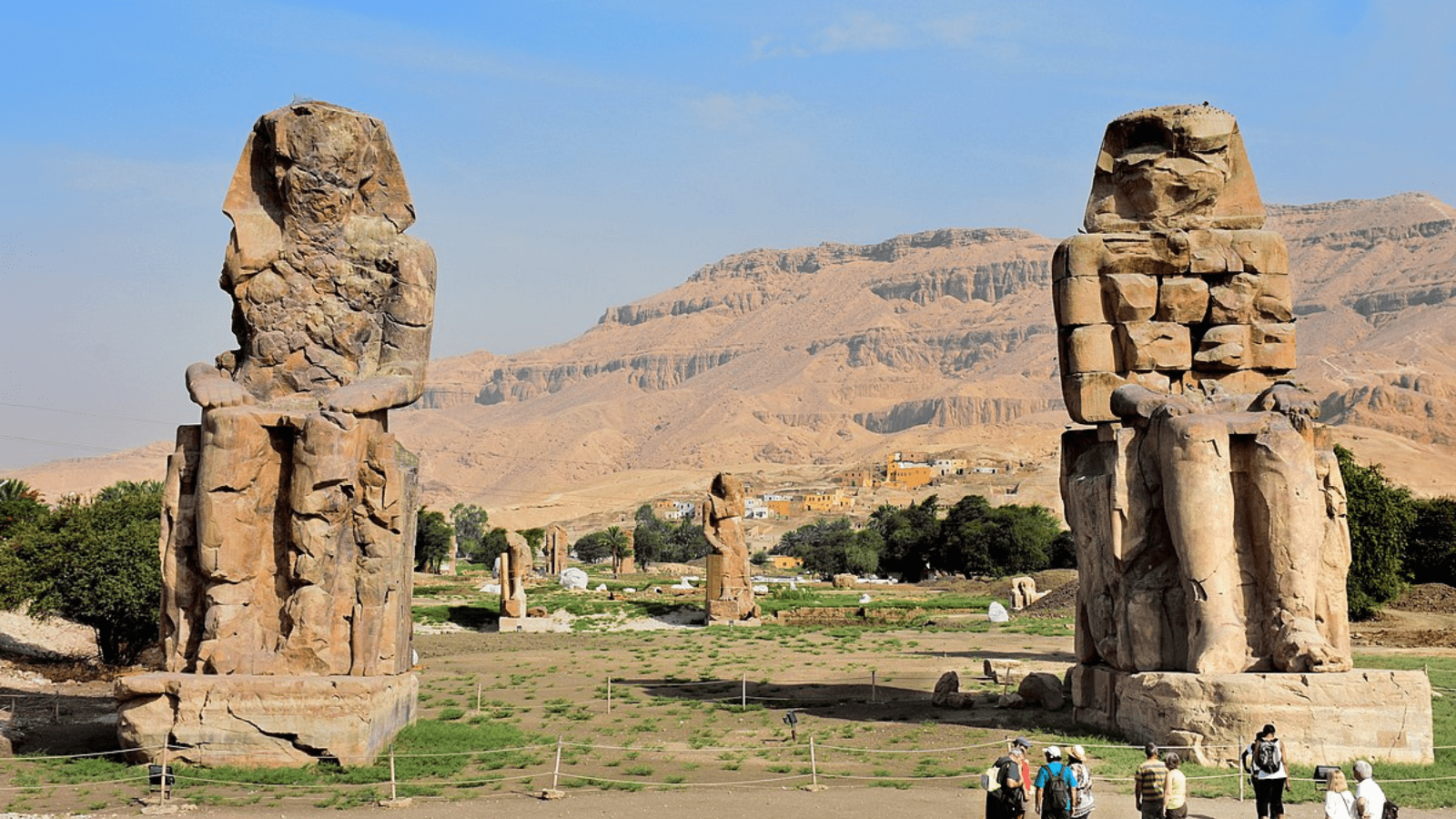 Lunch, Memnon Colossi Statues