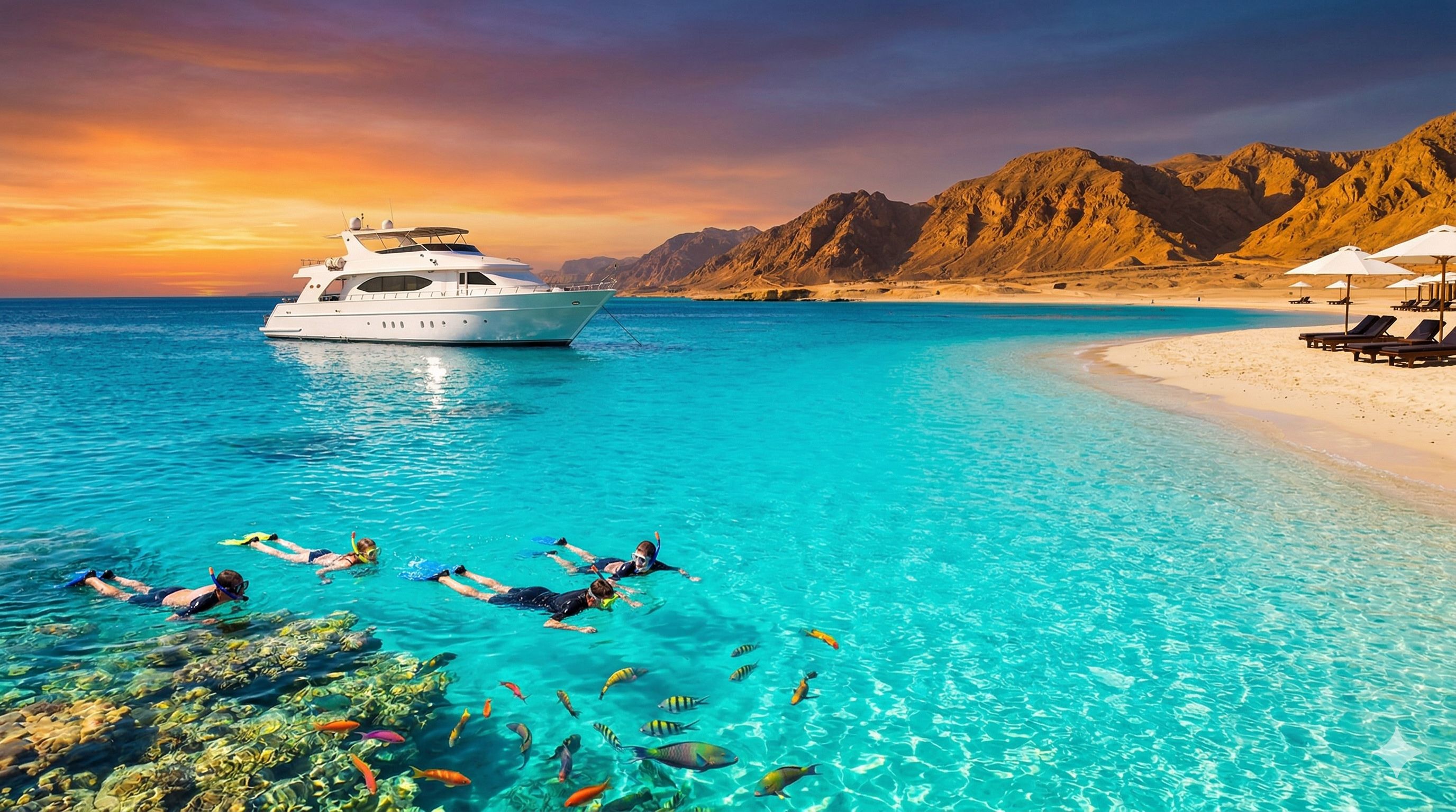 Luxury Red Sea snorkeling and yacht experience in Sharm El Sheikh