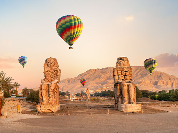 A hot air balloon ride in Luxor