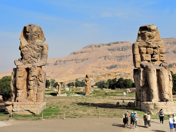 Lunch, Memnon Colossi Statues